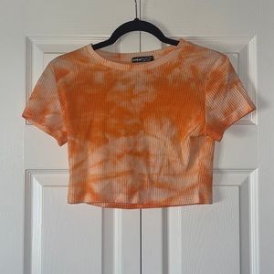 Cropped tie dye t shirt